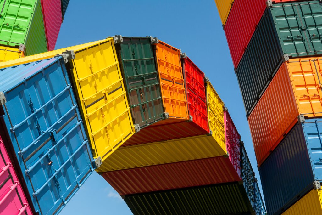 pexels-photo-30035865-30035865 Vibrant shipping container sculpture showcasing diverse colors in Le Havre, France.